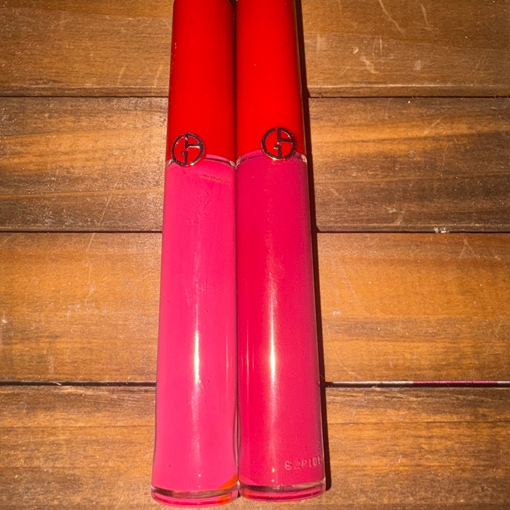 Giorgio Armani Red and Pink‎ Lip Gloss Set